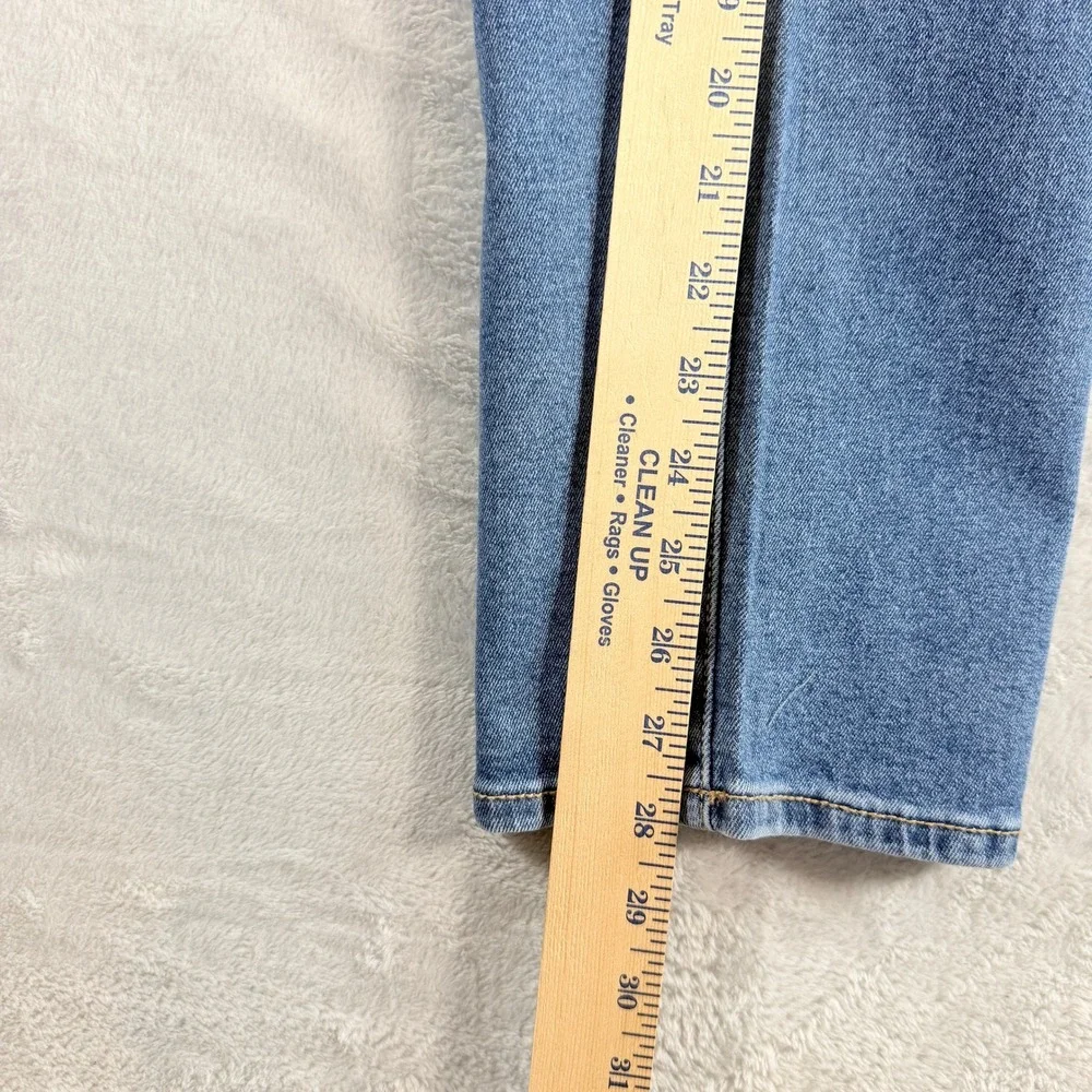 Jordache Girls Baggy Straight High Rise Jeans Size 16 Medium Enzyme Denim NWT